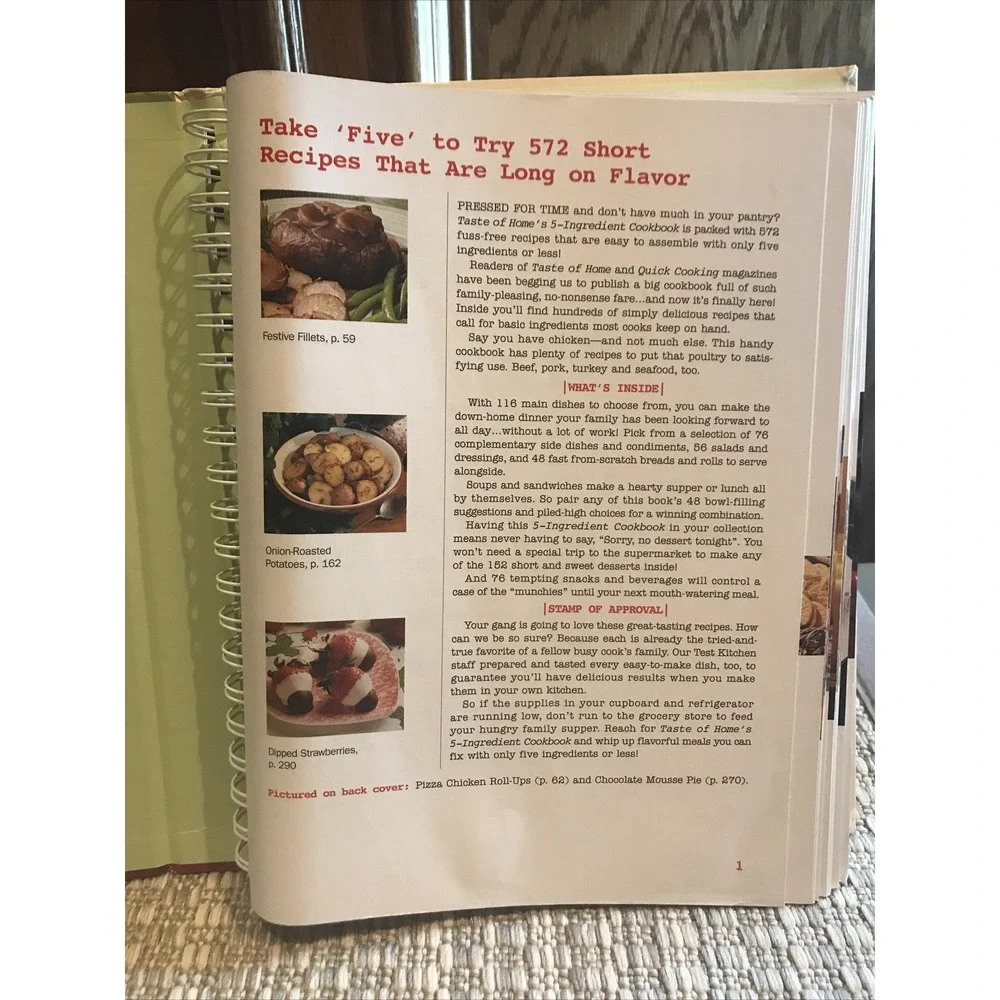 5 Ingredient Cookbook (Taste‎ of Home Books) (Spiral Bound) by Jean Steiner Book